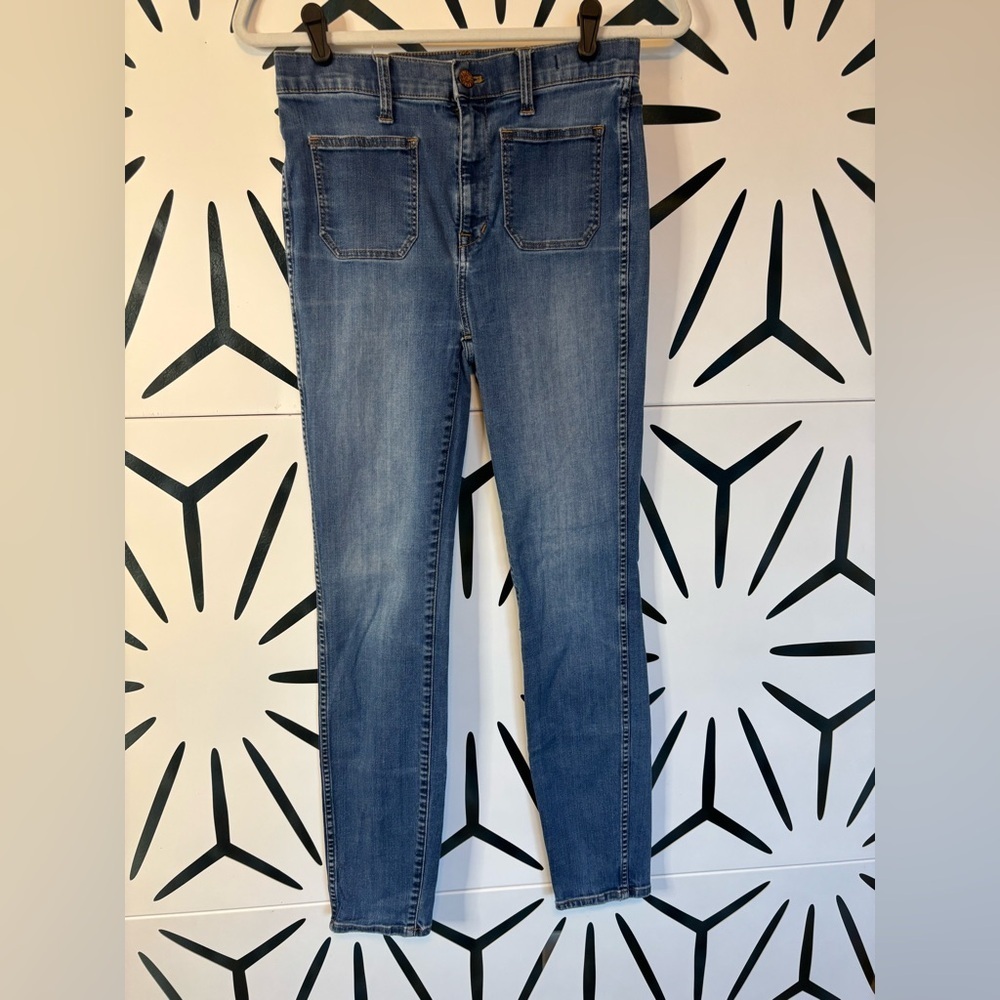 Madewell High-Waisted Sailor Jeans – Square Front Pockets – Skinny – Size 28
